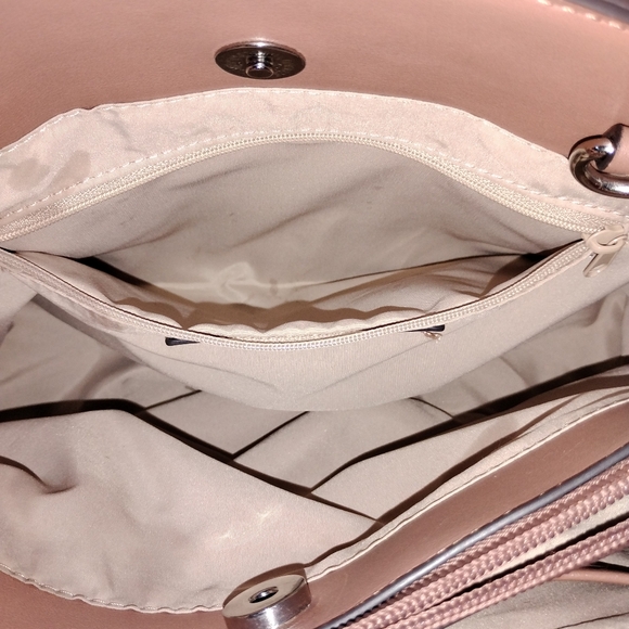 ‼️SOLD‼️Nine West Cream and Brown Satchel - Picture 5 of 10